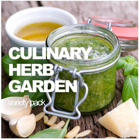 All-in-One Culinary Herb Garden Variety Pack from SeedsNow-SeedBanks with fresh herbs in a garden tray.